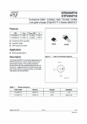 DataSheet STP40NF10 pdf